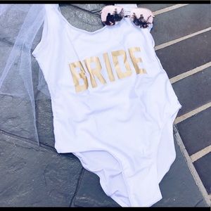 Bride one piece swimsuit bachelorette